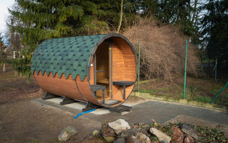 Sauna KOBA Beczka 3m - 1 pomieszczenie z tarasem