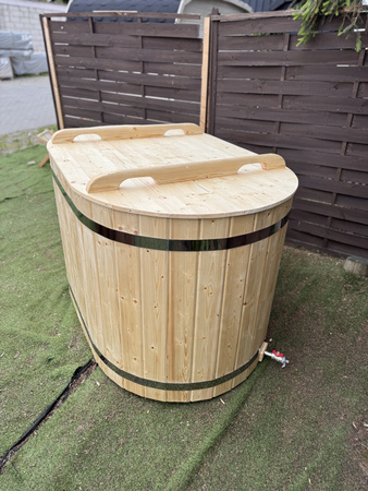 Balia do Morsowania 2-osobowa Owalna – Naturalne Drewno Świerkowe