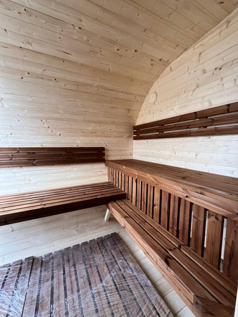 Duża Sauna KOBA Owalna 5m z przedsionkiem