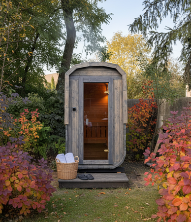 Mała Sauna KOBA Kwadro MICRO 1 pomieszczenie bez tarasu