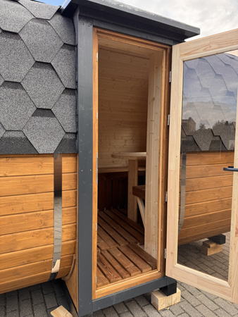 DUŻA Sauna KOBA Kwadro 5m - 2 pomieszczenia, boczne wejście