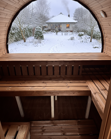 Sauna ogrodowa KOBA BECZKA 3,3 m z przedsionkiem – relaks dla 4–6 osób