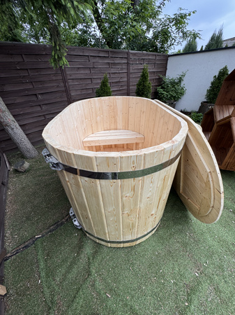 Balia do Morsowania 2-osobowa Owalna – Naturalne Drewno Świerkowe