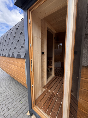 DUŻA Sauna KOBA Kwadro 5m - 2 pomieszczenia, boczne wejście