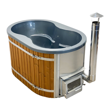 Balia ogrodowa kąpielowa OFURO 2 osobowa piec na drewno zintegrowany